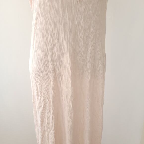 Vintage 80s Magnet Art Lynn Yang Maxi Dress Lace Crochet Pink Crepe Women Medium - Picture 6 of 11